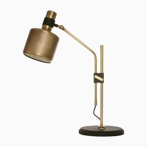 Single Brass Riddle Table Lamp by Bert Frank