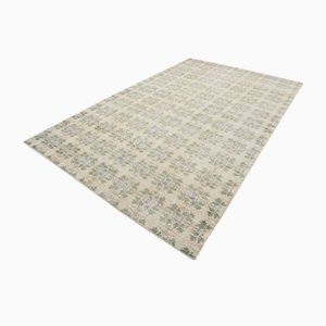 Alfombra vintage de lana beige