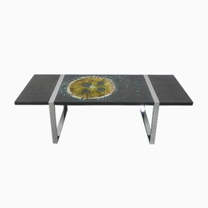 Table Tile avec Cadre en Chrome et Carreaux de Belarti