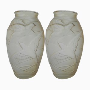 Art Deco Model Cherbourg Vases from Souchon Neuvesel, Set of 2