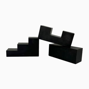 Black Chess Coffee Tables by Mario Bellini for C&b Italia, 1970s, Set of 3