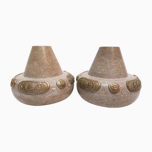 Vasi in pietra e bronzo, Austria, inizio XX secolo, set di 2