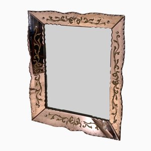 Specchio veneziano rosa, Italia, anni '60