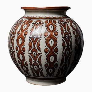 Handbemalte marokkanische Vintage Keramikvase