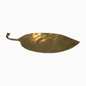 Vintage Brass Leaf Bowl