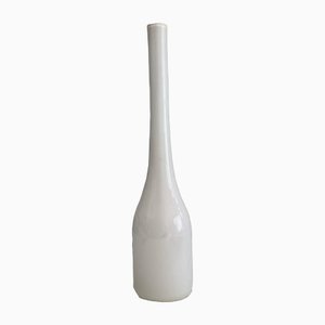 Weiße Vase aus Opalglas