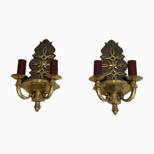 Art Deco Wall Lights in the style of Jules Leleu, Set of 2