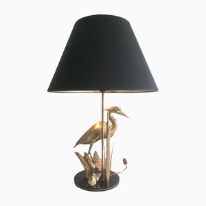 Brass Heron Table Lamp, 1970s