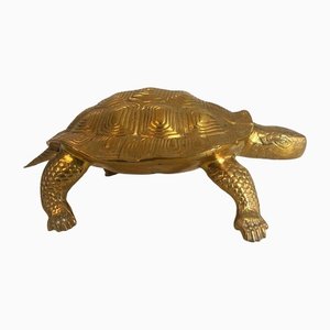 Escultura de tortuga de latón