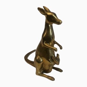 Small Brass Kangaroo Sculpture, 1970s
