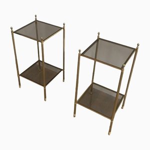 Brass Side Tables from Maison Jansen, Set of 2