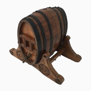 Barrel Shaped Wine Decanter and Small Brass Tap