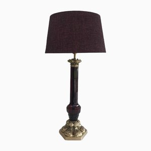 Lámpara de mesa atribuida a Cristal & Bronze Paris, años 40