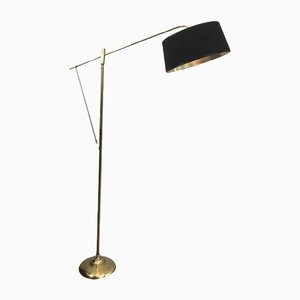 Brass Parquet Floor Lamp with Pendulum
