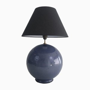 Lampe de Bureau en Céramique Bleue