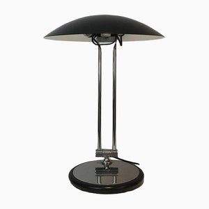 Drehbare Schreibtischlampe aus Chrom & schwarz lackiertem Metall