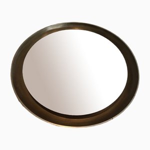 Silver Mirror in Curved Wood