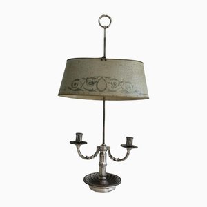Louis XVI Style Boulotte Lamp with Metal Lampshade, 1890s