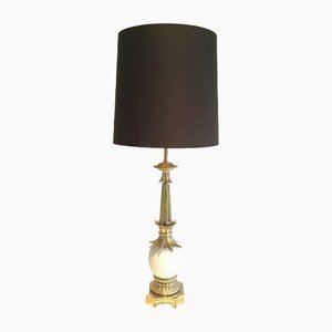 Large Ceramic and Bronze Lamp in the style of Maison Charles, 1960s
