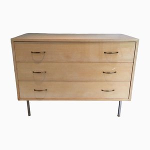 Broken Shell Lacquered Chest of Drawers with Brushed Steel Feet