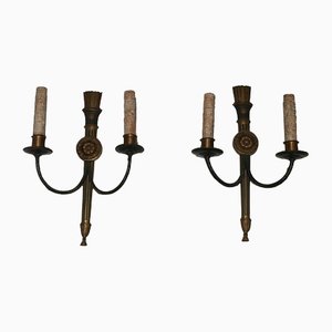 Empire Bronze Kerzenhalter, 2er Set