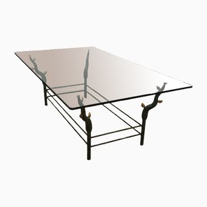 Wrought Iron Coffee Table in the style of Willy Daro