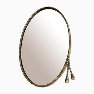 Miroir Ovale Vintage en Laiton