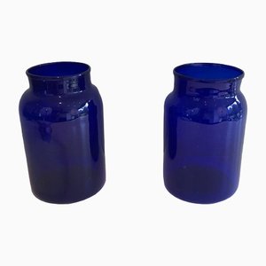 Cobalt Blue Vases, Set of 2