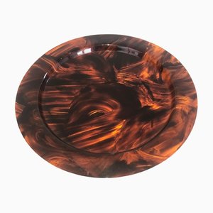 Acrylic Glass Round Glass Tortoise Tray