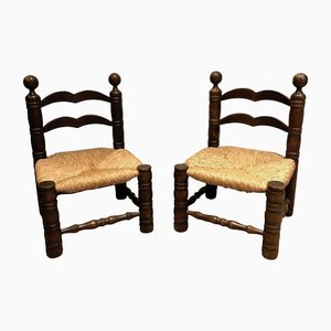 Brutalist Chairs by Charles Dudouyt, Set of 2
