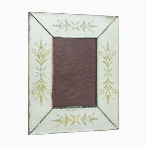 French Art Deco Engraved Mirror Standing Photo Frame, 1930s