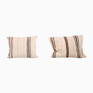 Vintage Moroccan Berber Striped Cushion Covers, Set of 2