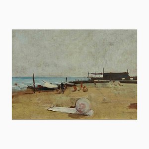 Fioravante Seibezzi, Seaside, Original Painting, 1950s