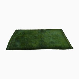 Modern Green Wool Angora Kilim Rug
