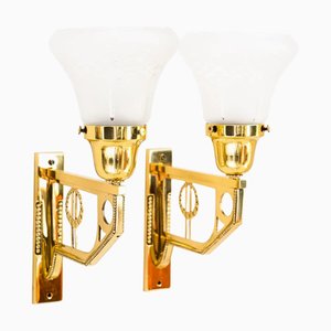 Art Deco Wandlampen, 1920er, 2er Set