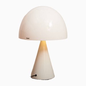 Lámpara de mesa Baobab modelo 4044 de plástico blanco y metal pintado en blanco de Guzzini, 1976