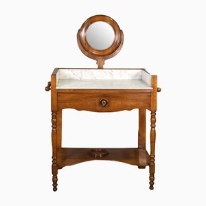 Antique French Louis Philippe style Washstand in Walnut, 1890s