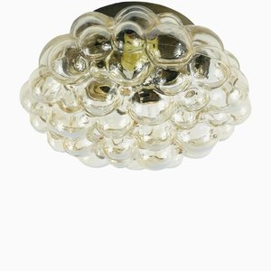 Mid-Century Amber Bubble Glass Flush Mount or Wall Lamp by Helena Tynell for Limburg, Germany, 1960s