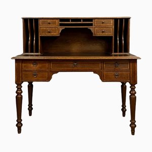 Louis Philippe Tiered Desk in Oak and Marquetry, 1830