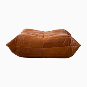 Pine Leather Togo Pouf by Michel Ducaroy for Ligne Roset