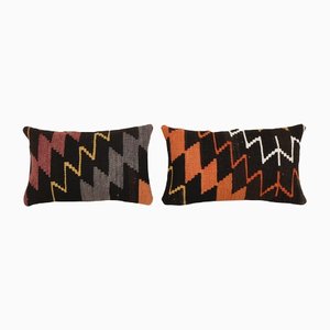 Red Wool Organic Kilim Cushion Cover from Vintage Pillow Store Contemporary, Set of 2