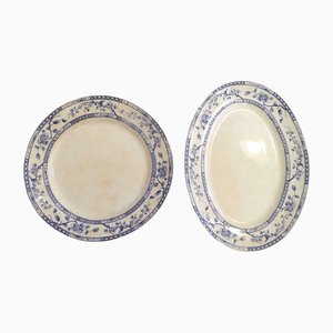 Early 20th Century Creil Montereau Dishes, France, 1890s, Set of 2