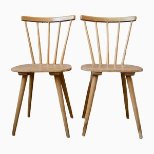 Set of Scandinavian Wooden Dining Chairs, 1950s