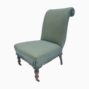 Fauteuil Style Anglais sur Roulettes en Laiton