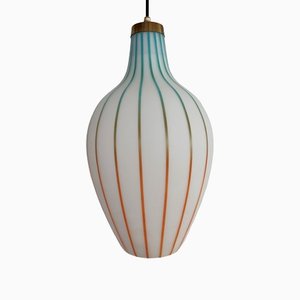 Lámpara colgante italiana Mid-Century de cristal de Murano estilo Massimo Vignelli, años 60