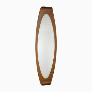 Espejo curvado de madera de Campo E Graffi para Home, años 50