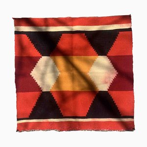 Antique Native American Handmade Navajo Baby Blanket, 1880s