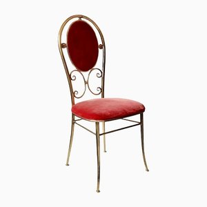 Chaise d'Appoint Chiavari en Laiton, 1960s