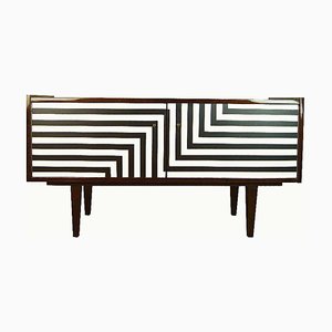Cabinet with Opart Painting, Poland, 1960s