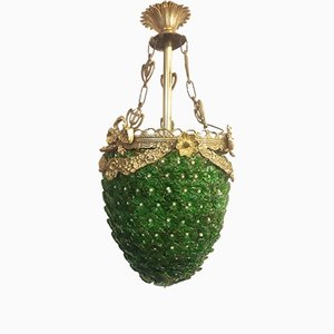 Deckenlampe mit Murano Kristallblumen, Italien, 1960er